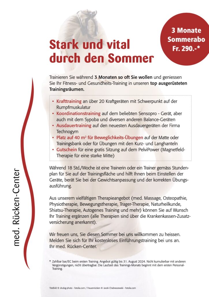 Sommerangebot um stark und vital durch den Sommer zu kommen